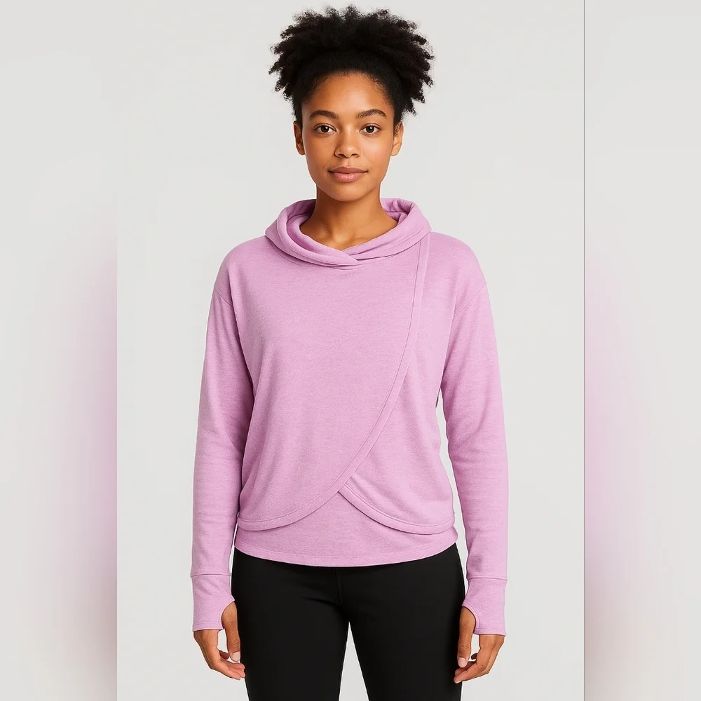 Girl's Cozy Lavender Pullover Hoodie Size M (7/8) - All In Motion